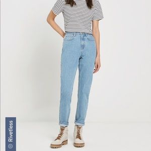 Stevie High Waisted Non-Stretch Jean Light indigo